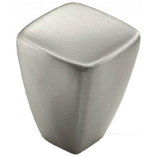 Bouton en métal fini nickel satiné