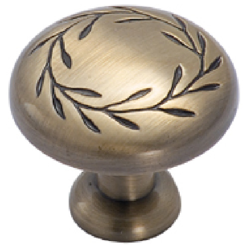 Bouton en métal fini laiton
