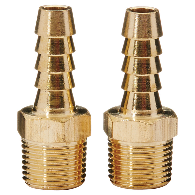 Embout de tuyau cannelé, 3/8 po mâle