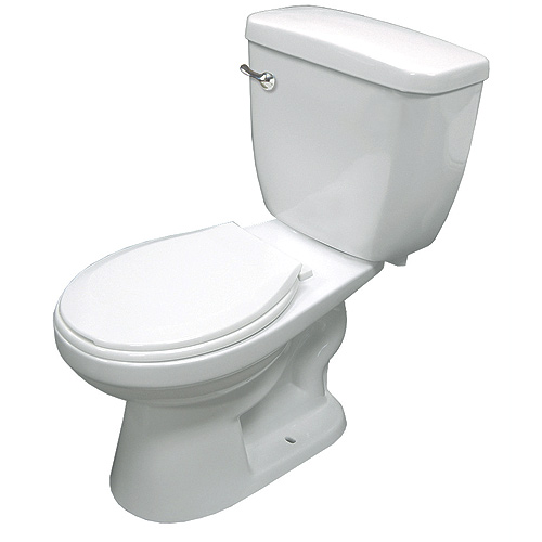 Toilette 2 pièces à cuve ronde, 6 l, blanc