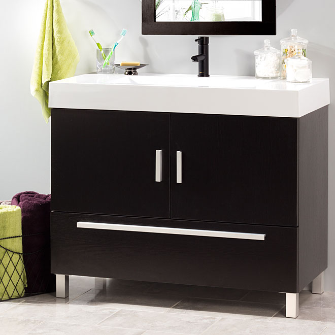 Bathroom Sinks Rona sutton vanity with 2 doors and 1 drawer - espresso | rona Bathroom Sinks Rona sutton vanity with 2 doors and 1 drawer - espresso | rona