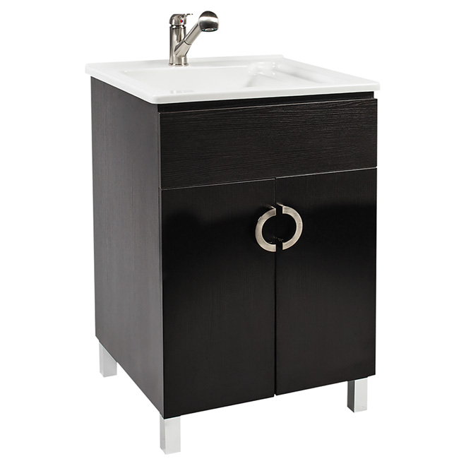 Cuve à lessive avec meuble-lavabo « Cella », espresso