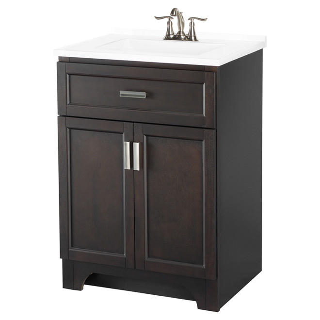 Meuble-lavabo à 2 portes, expresso