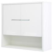 Armoire murale, Carlington, 2 portes/2 tablettes, blanc lustré