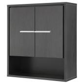 Armoire murale, Carlington, 2 portes/2 tablettes, espresso