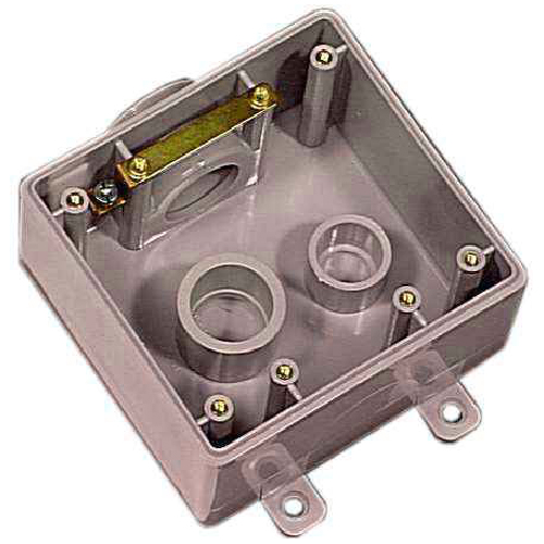 Boîte double grise FSE en PVC