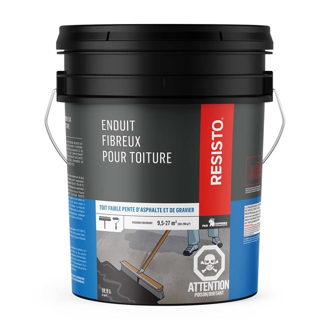 Enduit fibreux pour toiture