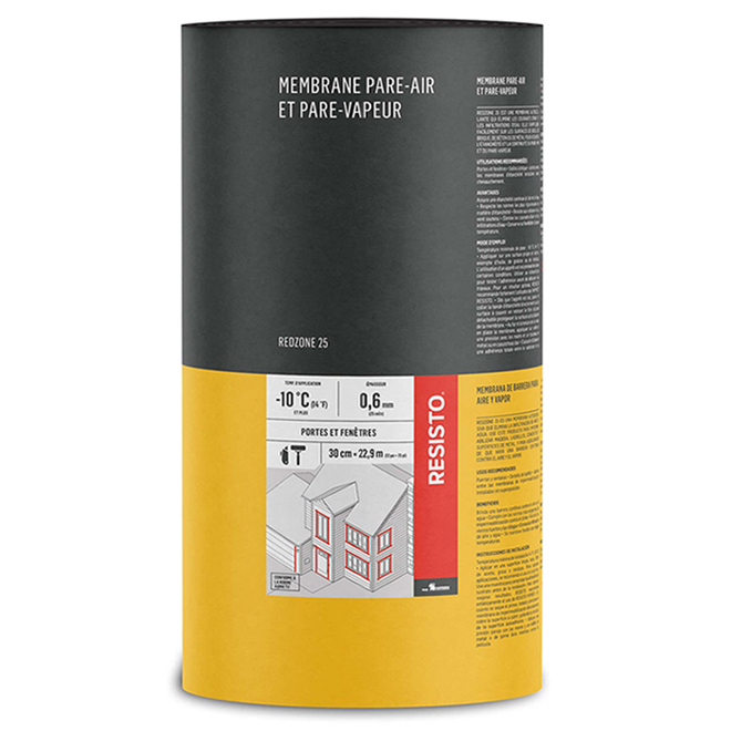 "Red Zone 25" Air and Vapour Barrier - 12" x 75'