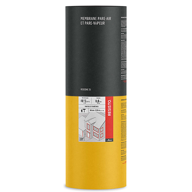 Membrane pare-air/vapeur « Red Zone 25 », 18 po x 75 pi