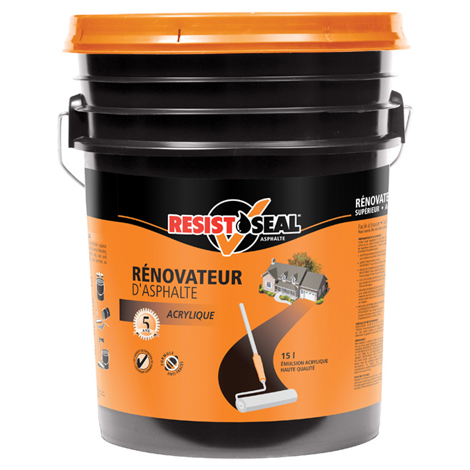 Rénovateur d'asphalte acrylique, 5 ans, 15 L