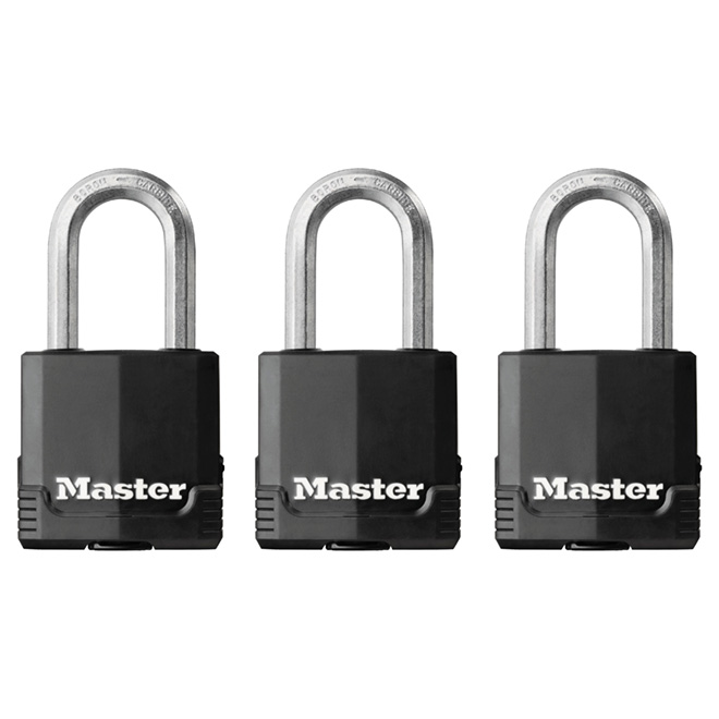 Cadenas à clé 1 3/4", paquet de 3