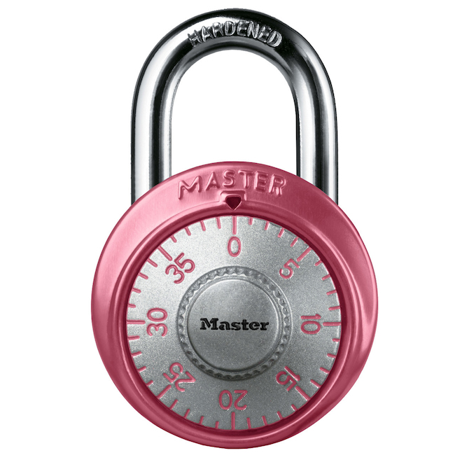 Cadenas avec symbole ruban rose, métal, rose