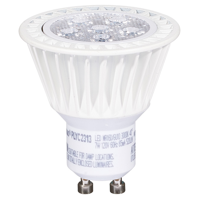 Ampoule DEL GU10 7 W, intensité variable, blanc brillant