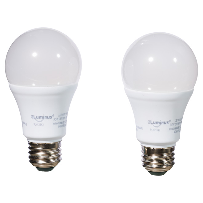 9.5W LED A19 Bulb - Warm White - 2 Pack