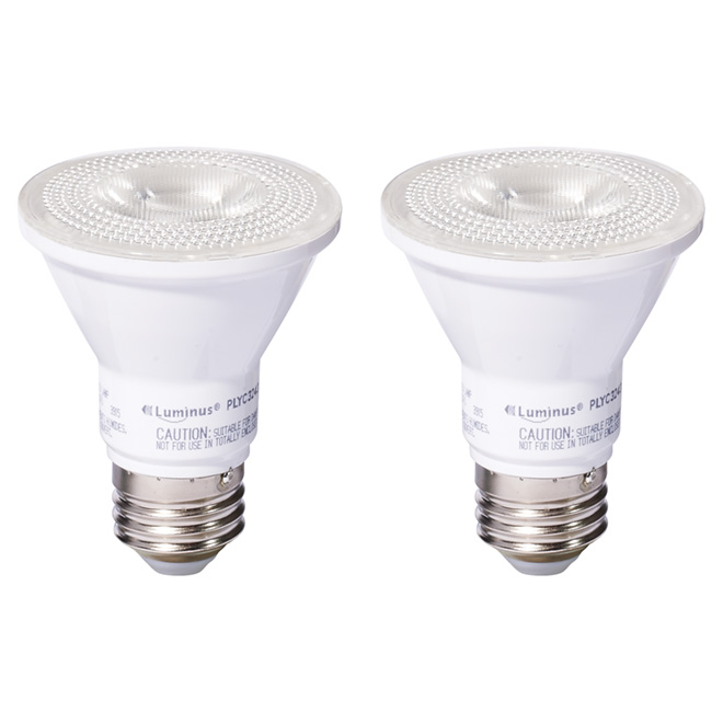 Ampoule DEL PAR20 7 W, blanc brillant, paquet de 2