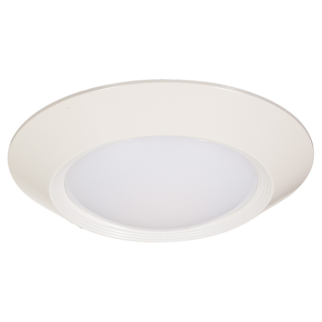 Luminaire rond DEL, 7 W, intensité variable, blanc brillant