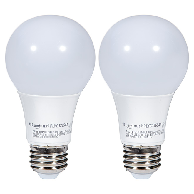 Ampoule DEL A19, 9,5W, blanc chaud, paquet de 2