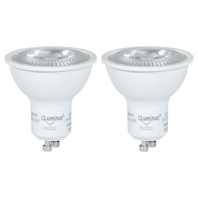 6.5W LED Dimmable GU10 Bulb - Bright White - 2-Pack
