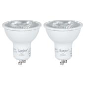 Ampoule DEL GU10 6,5W intensité variable, blanc br., 2/pqt