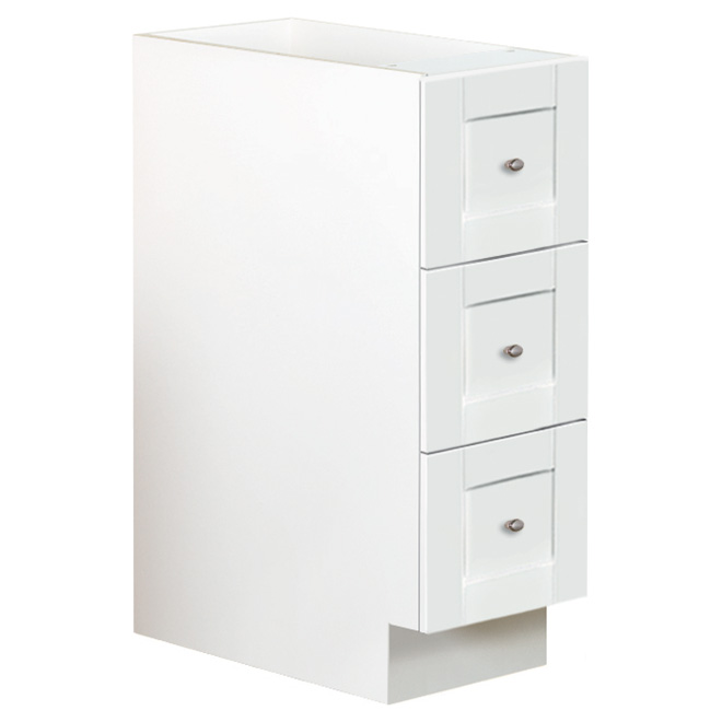 Armoire de cuisine à 3 tiroirs « San Diego », blanc