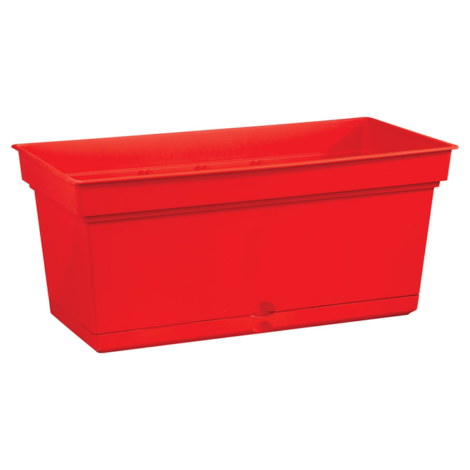 Jardinière en plastique « Aqua », 30,7 po x 15 po, rouge