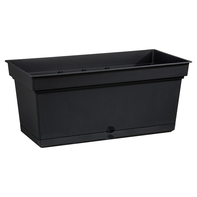 Jardinière en plastique « Aqua », 30,7 x 15 po, anthracite