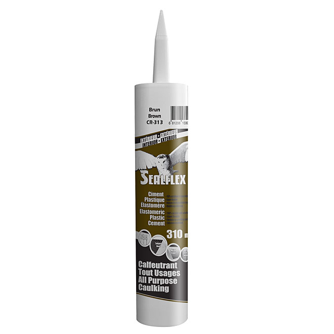 SEALFLEX Elastomeric Plastic Cement - Brown, 300 ml