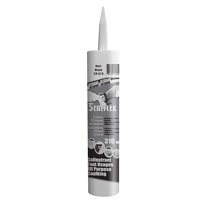 SEALFLEX Elastomeric Plastic Cement - Black, 300 ml