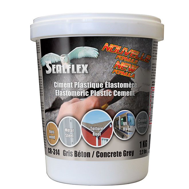 Ciment plastique élastomère SEALFLEX, gris, 1 kg