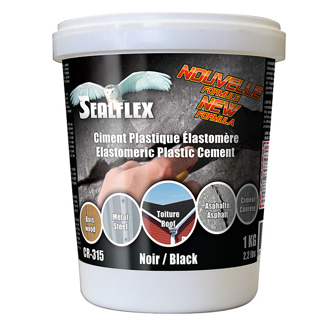 SEALFLEX Elastomeric Plastic Cement - Black, 1 kg
