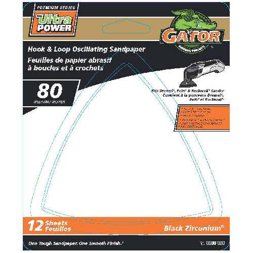 Detail Sanding Sheets -80 Grit - 12-Pack