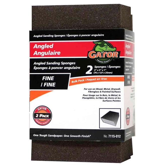 Angled Sanding Sponge - Fine - 3" x 5" - 2-Pack