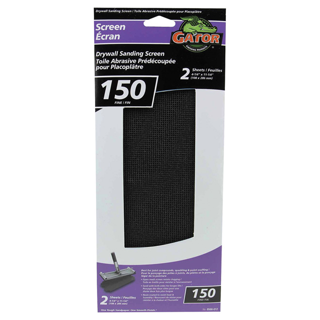 Toile abrasive pour cloisons sèches, grain 150, paquet de 2