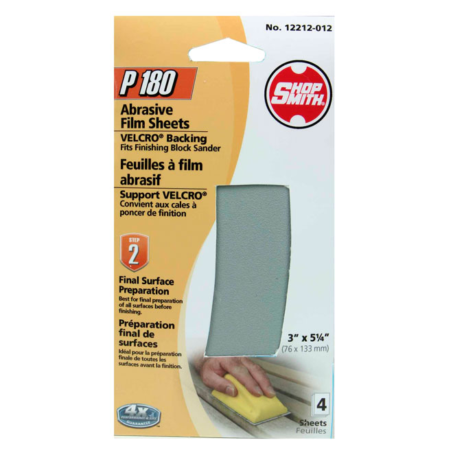 Sanding Film Sheets - Final Prep - 180 Grit- 4-Pack