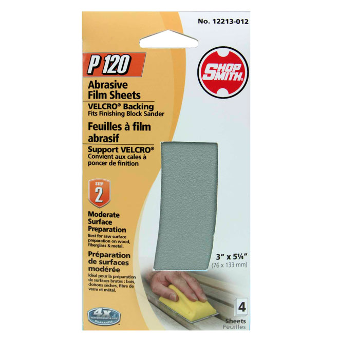 Sanding Sheets - Moderate Prep - 120 Grit - 4-Pack