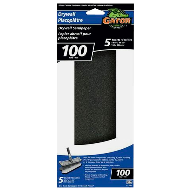 Drywall Sanding Sheets - 100 Grit - 5-Pack