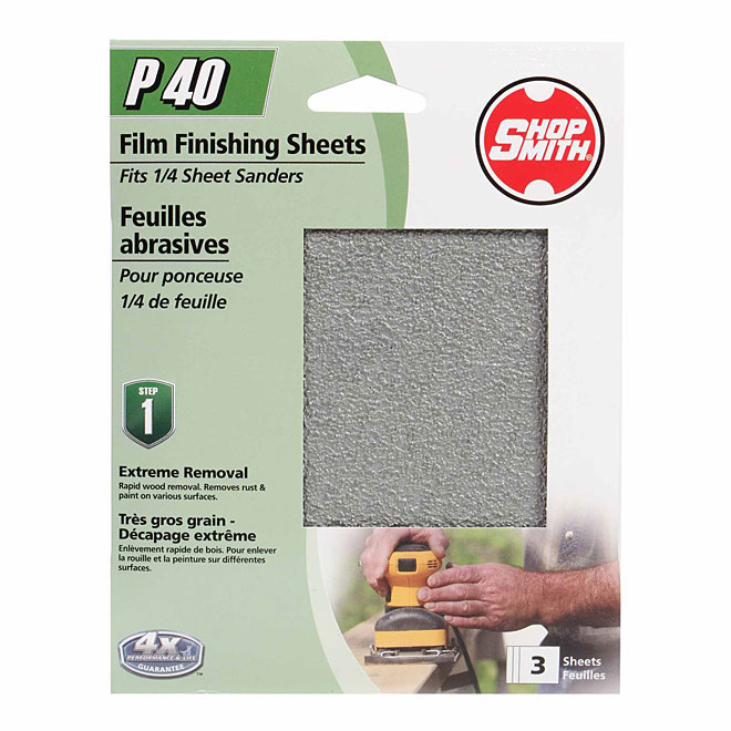 1/4" Sander Sheets - 80 Grit - 5-Pack