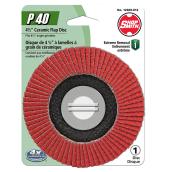 Meule à lamelles abrasives en céramique de 4 1/2