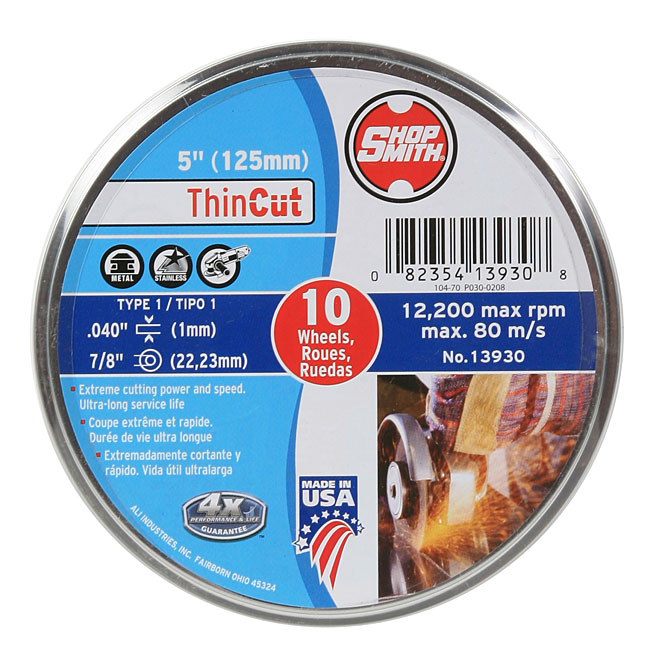 Meule à découper le métal, ThinCut, 5 po, paquet de 10