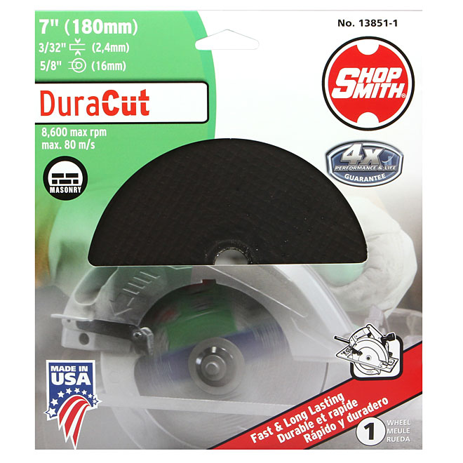 Meule à découper la maçonnerie, DuraCut, 7 po