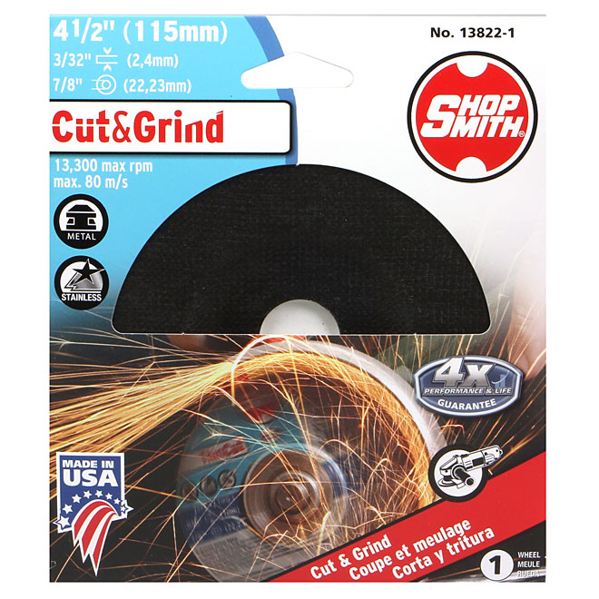 Metal Cutting Wheel - Cut&Grind - 4 1/2"