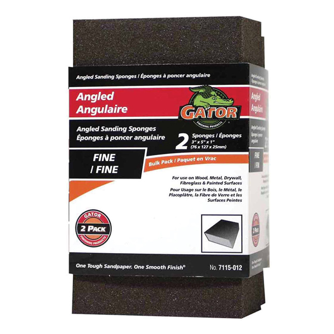 Angled Sanding Sponge - Fine - 3" x 5" - 2-Pack