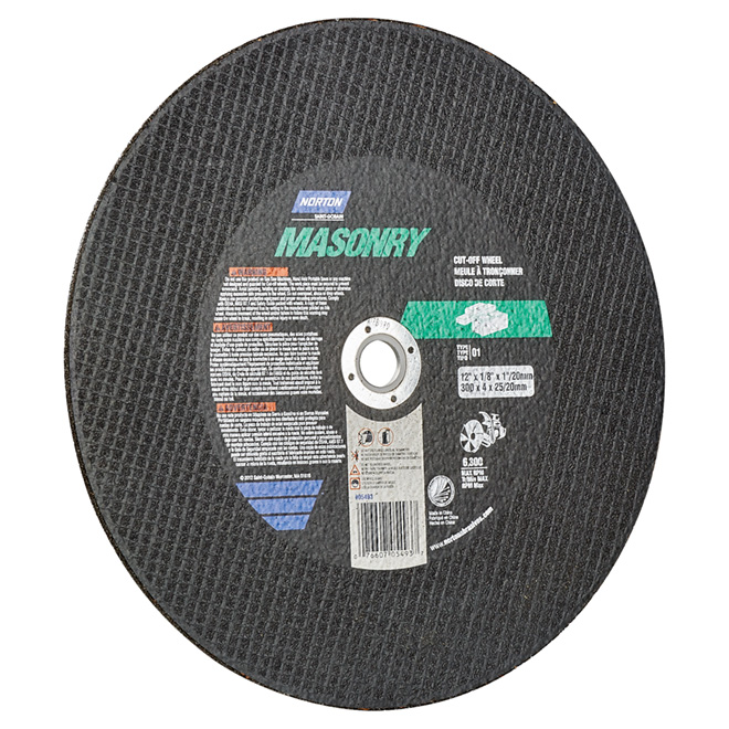 Lame noire pour coupe de maçonnerie de 12"
