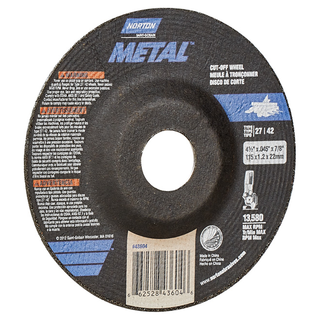 Metal Cut-Off Blade - 4 1/2"