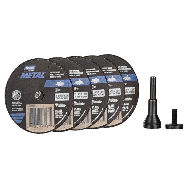 Meule à découper noire pour le métal de 3" x 1/16" x 3/8"