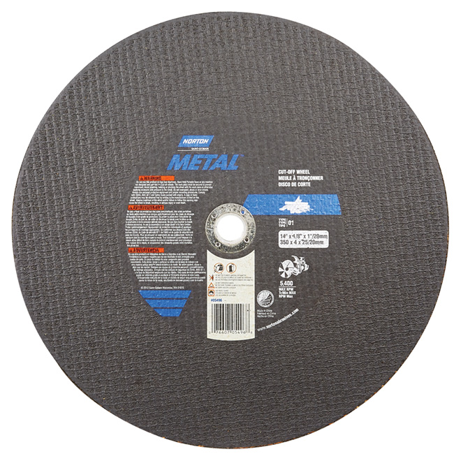 14" x 1/8" x 1" Black Metal Cutting Blade