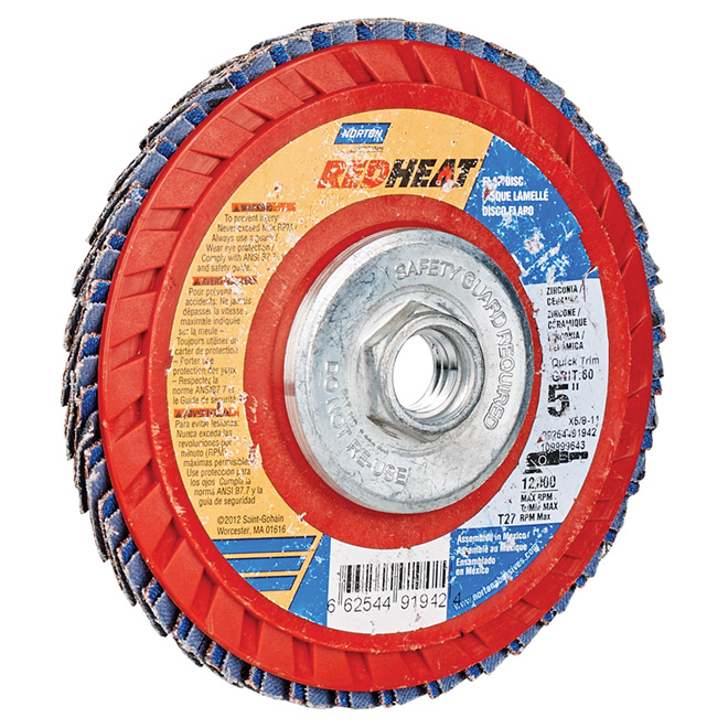 Disque à lamelles Red Heat, grain 60, 5 po