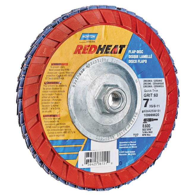 "RedHeat" Flap Disc - 60 Grit - 7"