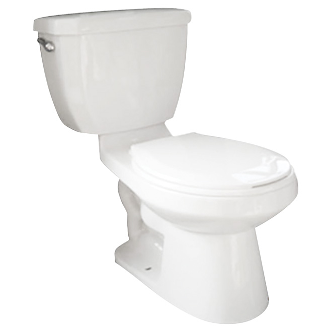 Round Front 2-Piece Toilet, 3,8 L, White