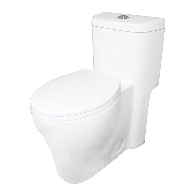 Elongated Front 1-Piece Toilet, Maarten, 3 L/4,8 L, White